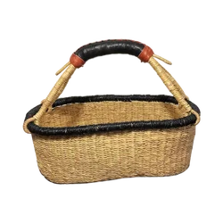 Высококачественная бамбуковая корзина для хранения гиацинта из ротанга Vietrustic круглая декоративная белья Органайзер