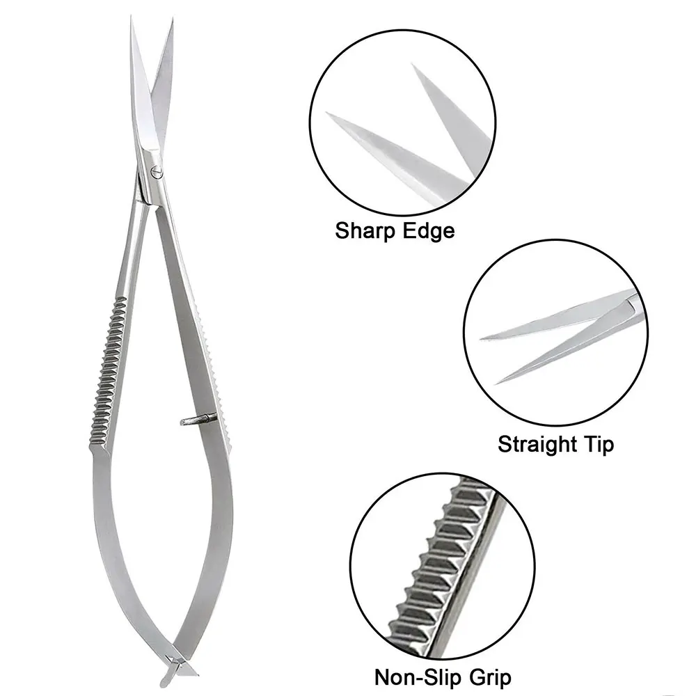High Quality Multi Color Eyebrow Spring Scissors Private Label New Style Eyebrow Trimming Spring Scissor
