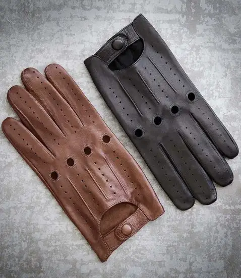 Заводская цена приталенные перчатки для вождения из овечьей кожи дышащие с закрытыми пальцами сенсорного экрана