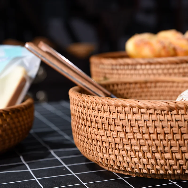 Wicker Basket Rattan Basket Bowls Handmade Rattan Baskets