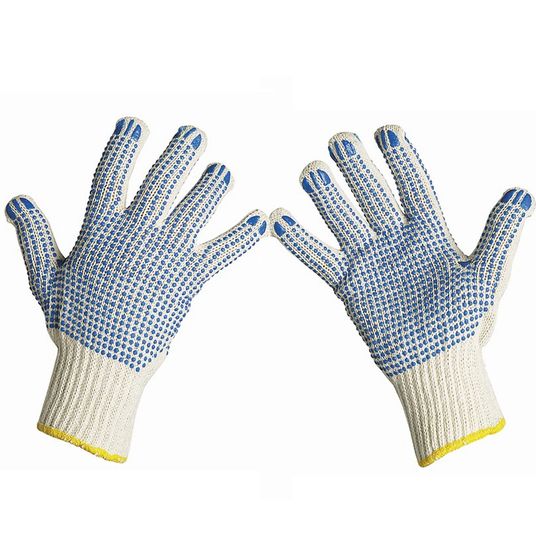2021 New Design Knitted Cotton Coating Safety Gloves Wholesale Good Quality Cotton Gloves