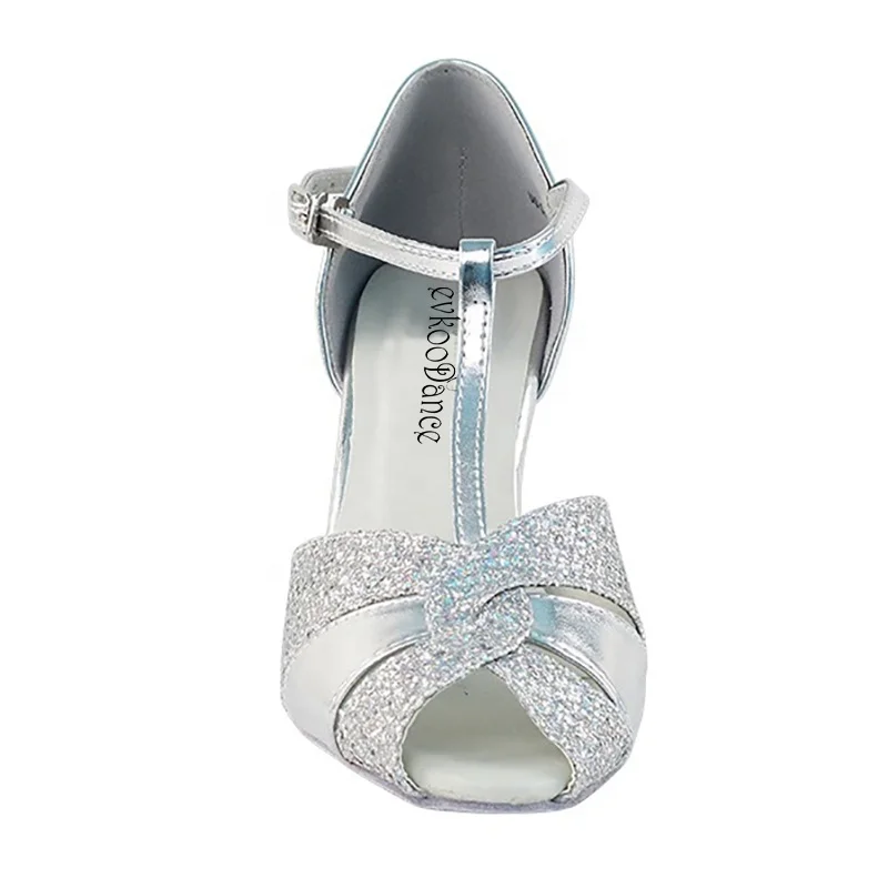 Zapatos De Baile Latino Mujer Black Satin со стразами Латинской сальсы; Высота каблука 9 см обувь для бальных танцев Новое поступление туфли латинских
