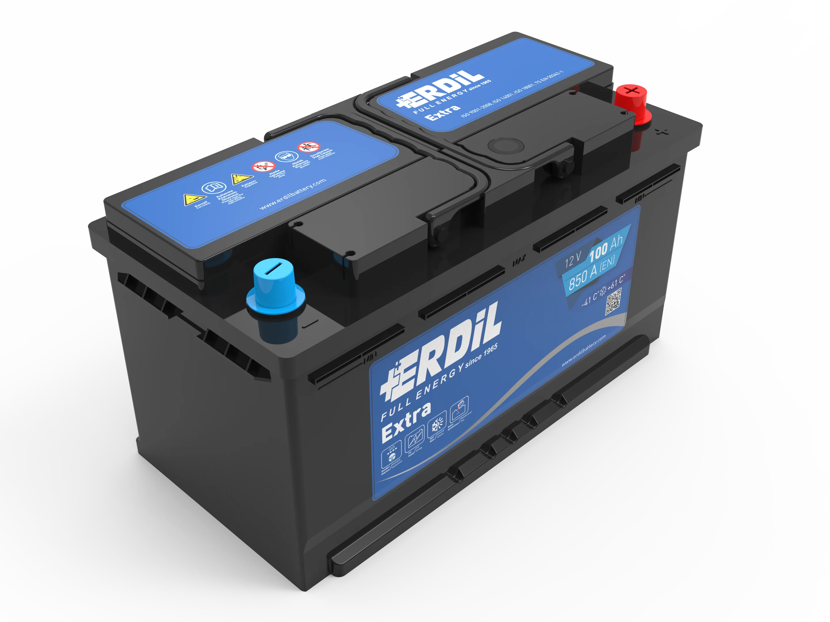 Автомобильный аккумулятор L5 Box «марка Erdil», 12 В, 100 Ач, серия DIN, не требует технического обслуживания, автомобильный аккумулятор от производителя