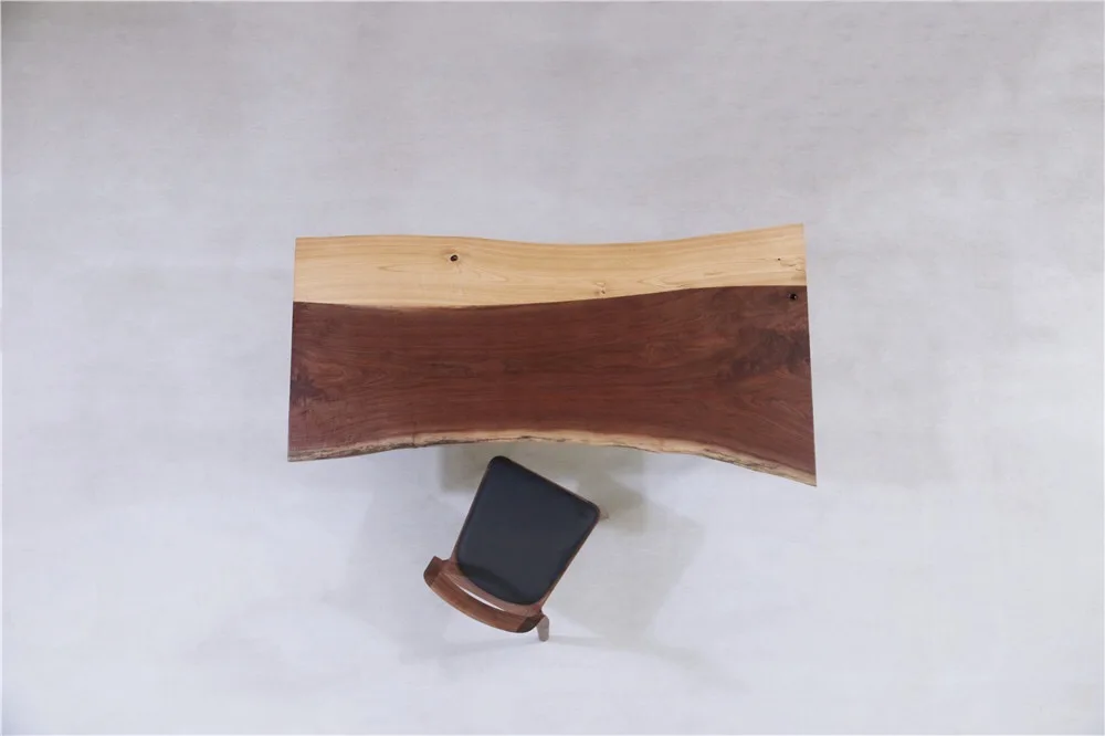 Glued Solid Wood Table Live Edge Slab Table Top Wood Table top Kiln-dry Wood Slab Table Top for home/living/hotel use