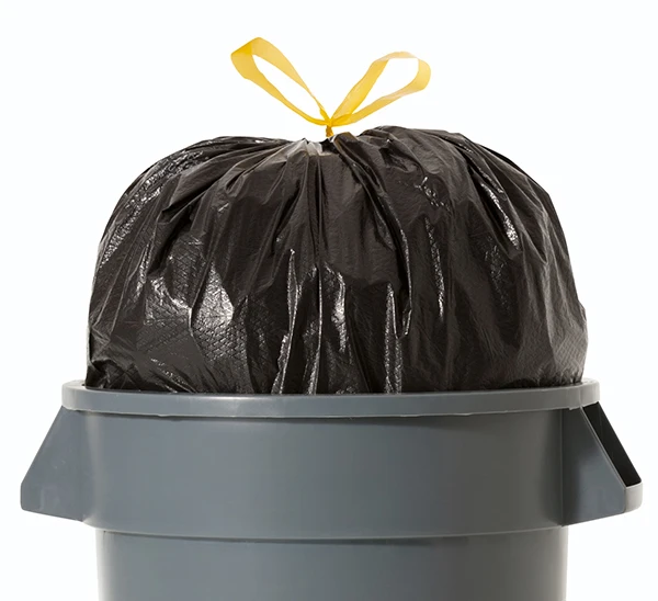 Quality Drawstring trash bags Black drawstring garbage bag low price Direct from Vietnam Manufacturer