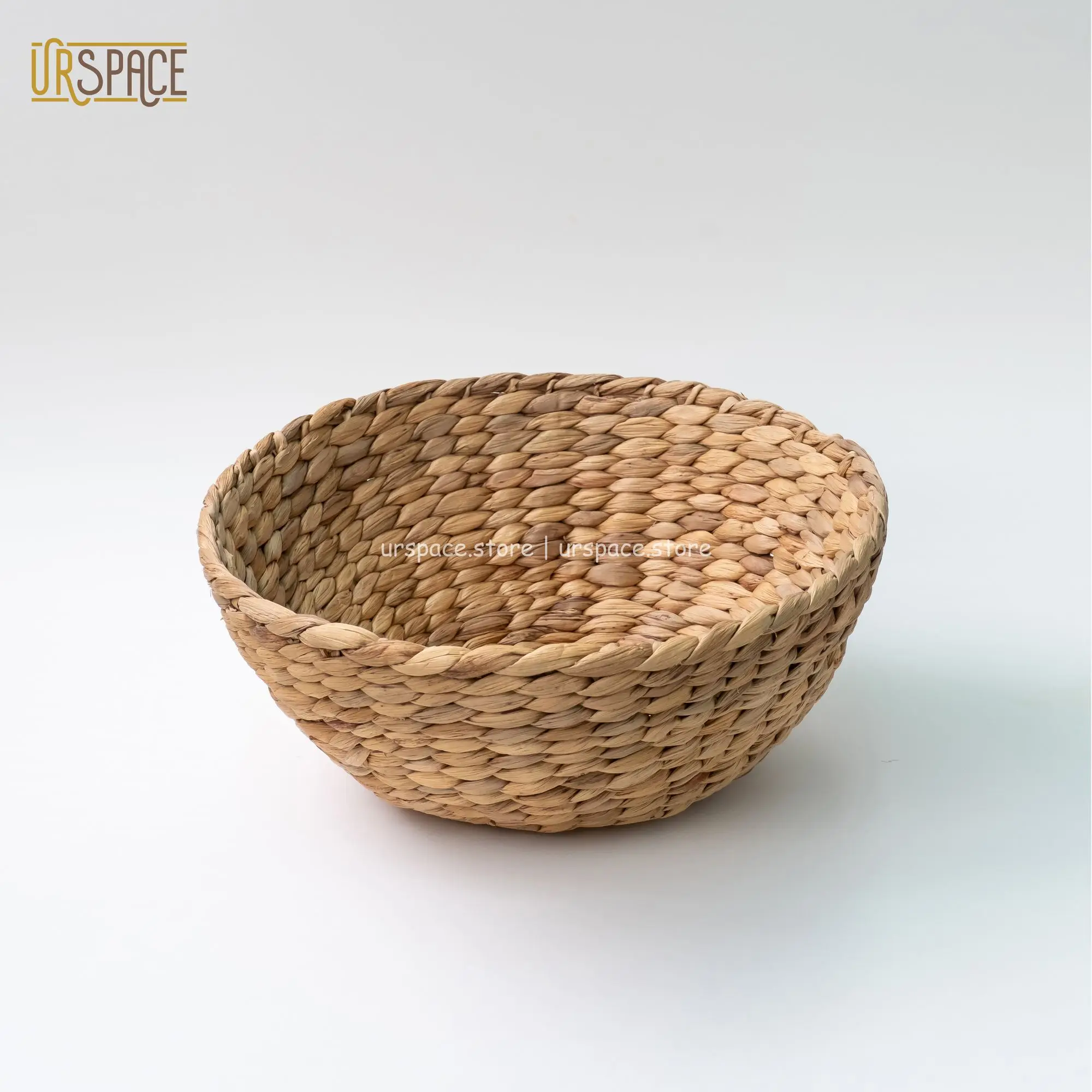 Top Quality Set of 2 Water Hyacinth Round Bowls Storage Baskets For Holding Fruits Food From Vietnam