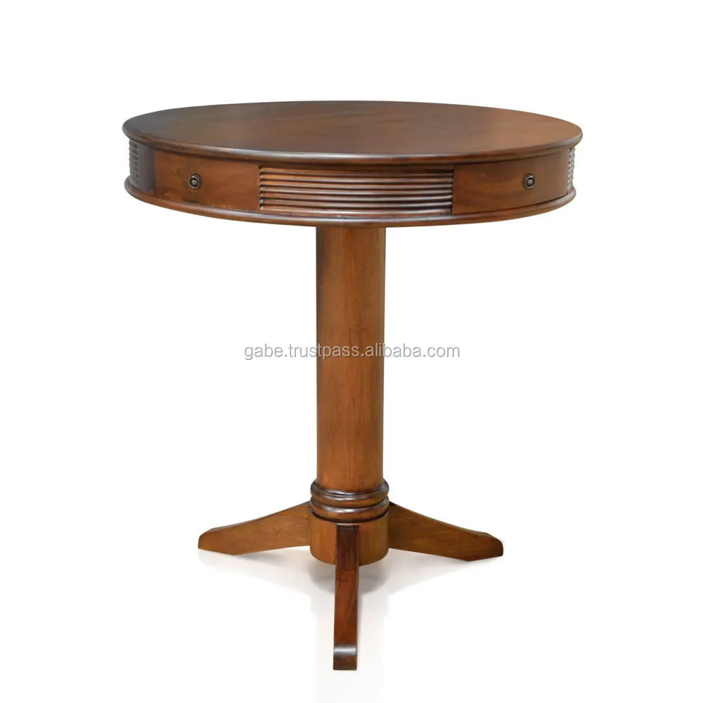 Occasional Round Table Solid mahogany Wood