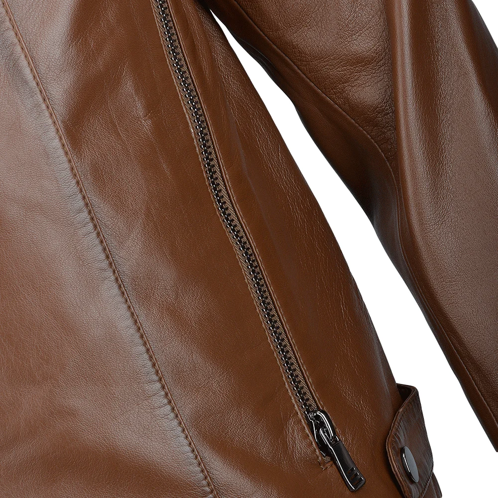  Мужская кожаная куртка из оригинальной кожи