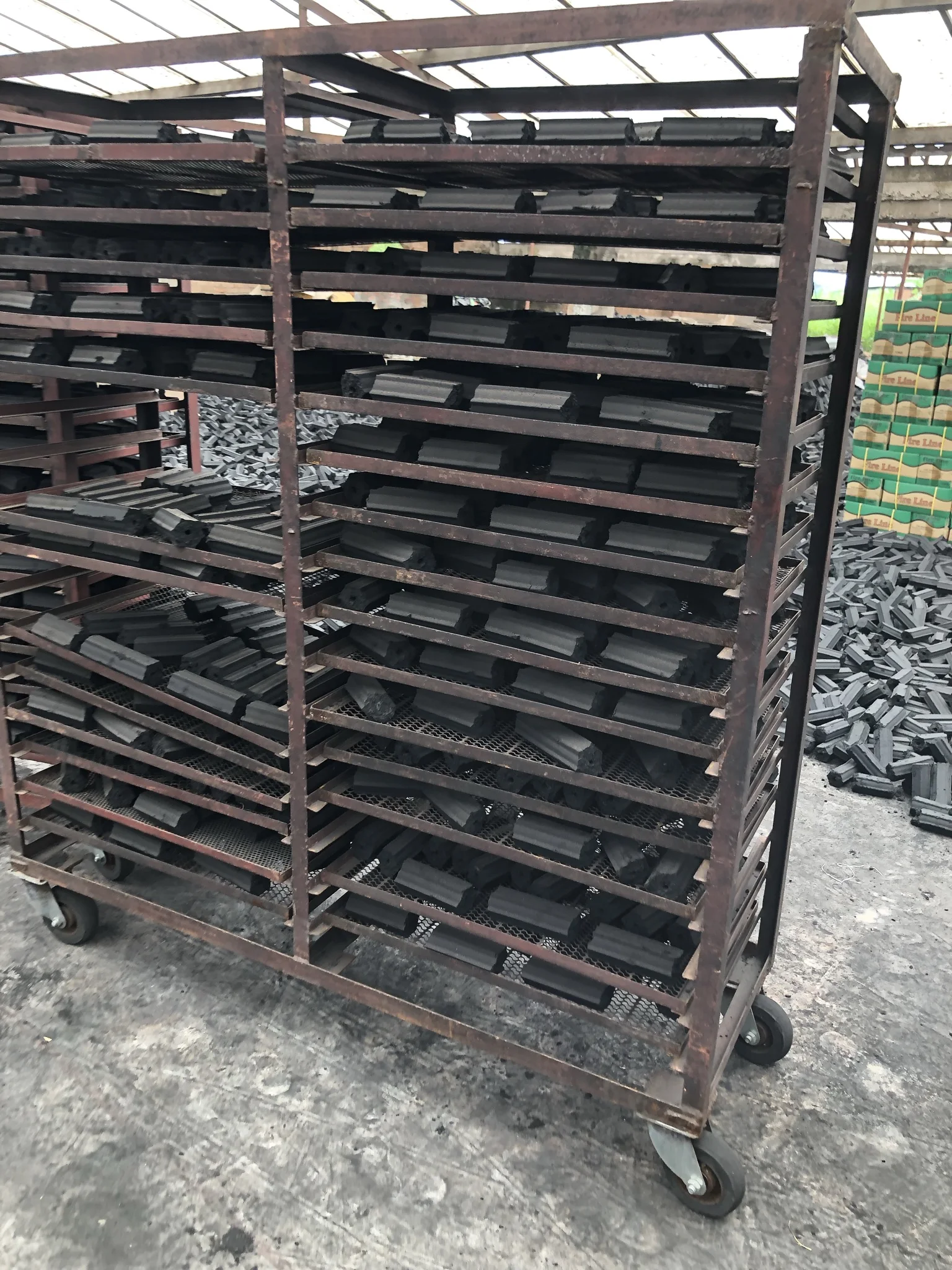Cooling carbonization long burning briquettes charcoal