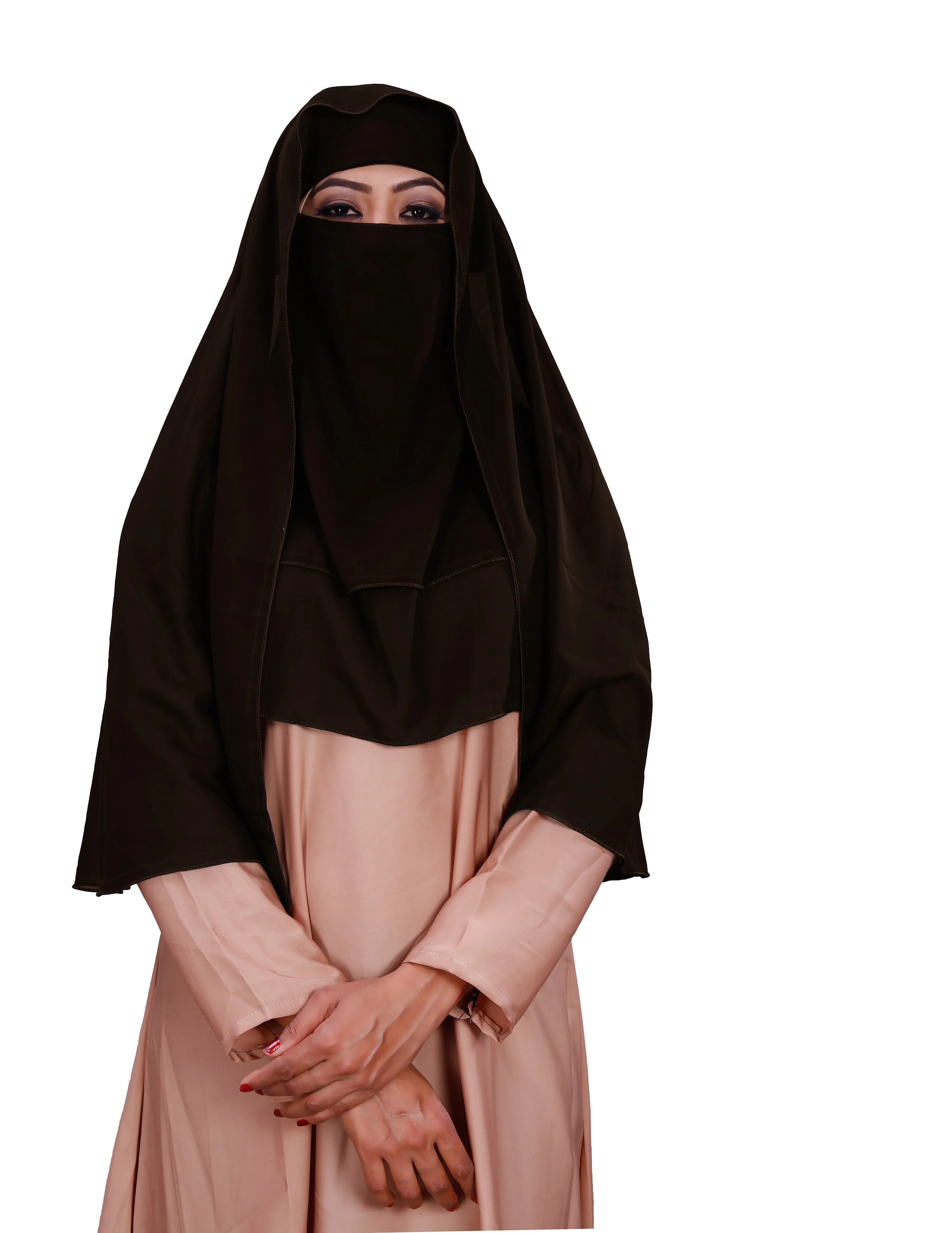 Hijab Style Diamond Georgette Niqab Veil Scarf For Women