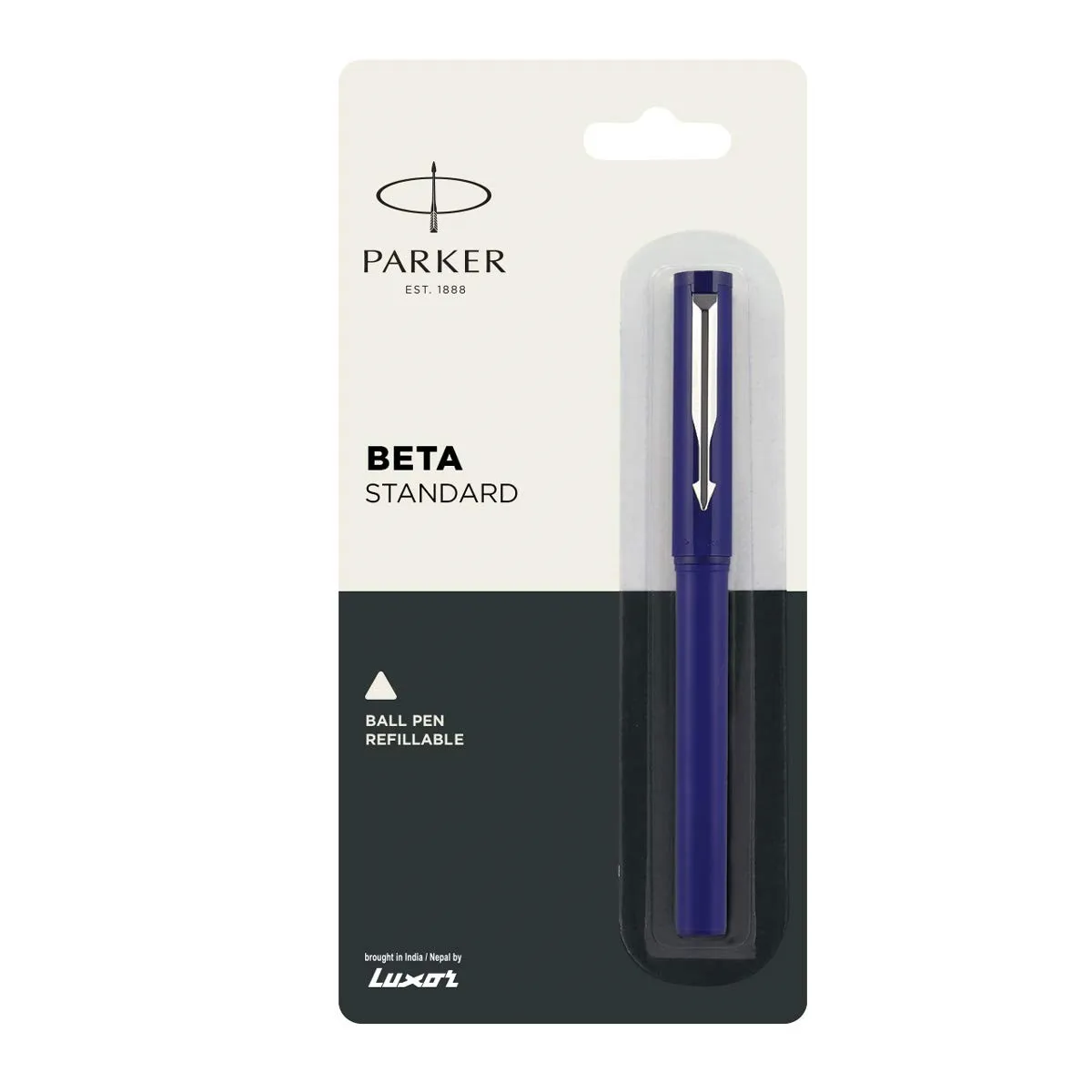 Шариковые ручки beta standard chrome trim blue color plastic body parker с индивидуальным логотипом Рекламные