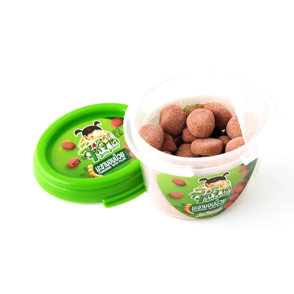 Halal Chewy Sweet Tamarind Candy Sugar , Plum 75% Natural Fruits Wholesalers Thailand 50g
