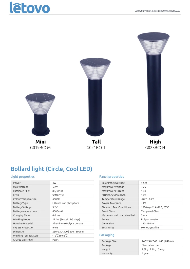 Bollar light cirlce Cool 3