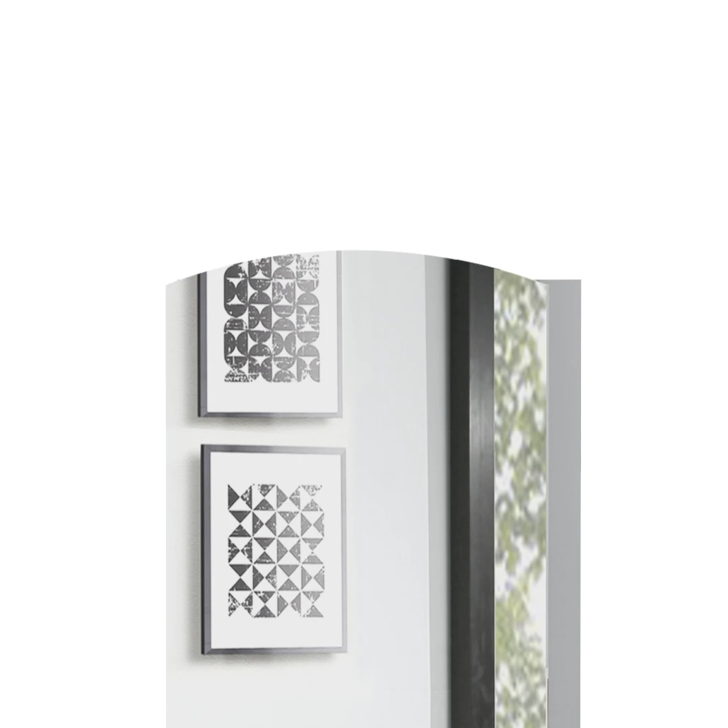 Space Saving Full Body Mirror Door Dresser Cabinet Set Flip Up a Small Desk Inside Wood Cabinet Made in Malaysia 15_0002