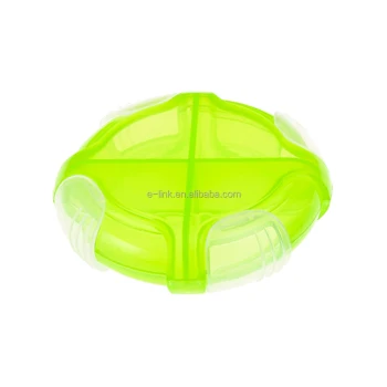 Портативный мини 4 слота круглая коробка для таблеток пастильеро аптеки рекламный подарок