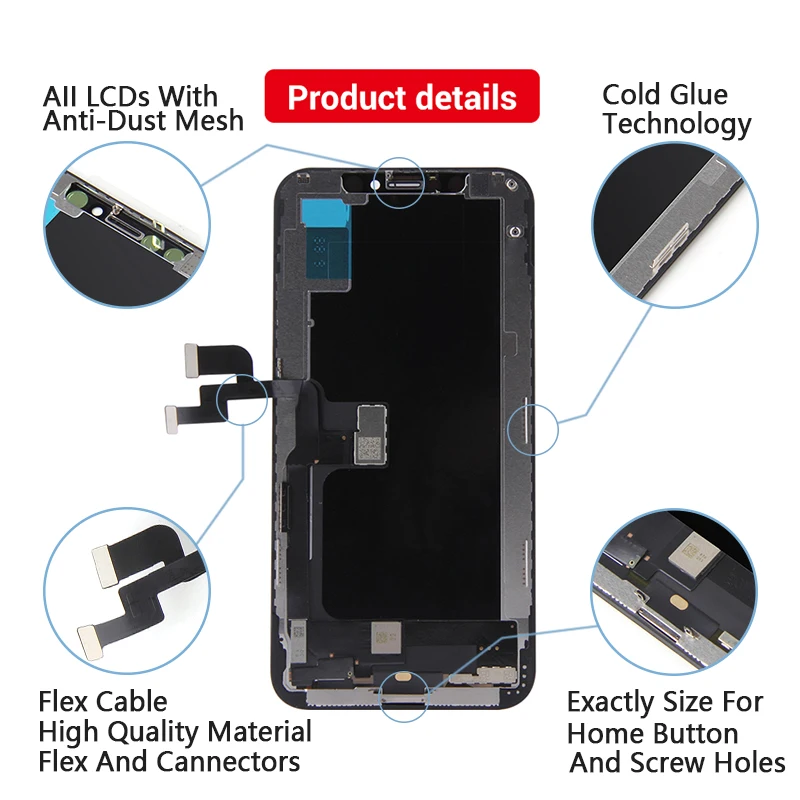 Mobile Cell phone screen lcd For iPhone X Screen Repair Replace
