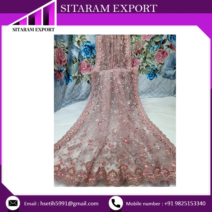 Superior Soft Net Embroidery Work Saree With Heavy Design Buy Affordable Price