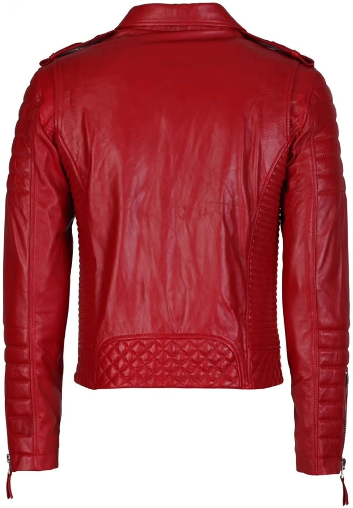 Новая модная Стильная мужская кожаная куртка Байкерская красная куртка-бомбер из натуральной кожи для мужчин