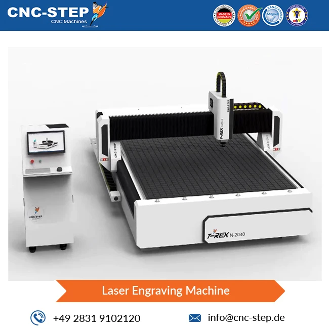 Germany Origin manufacturer of Innovative Technology Control Panel and Stepper Motor CNC Laser Engraving Machine T-Rex N-2040