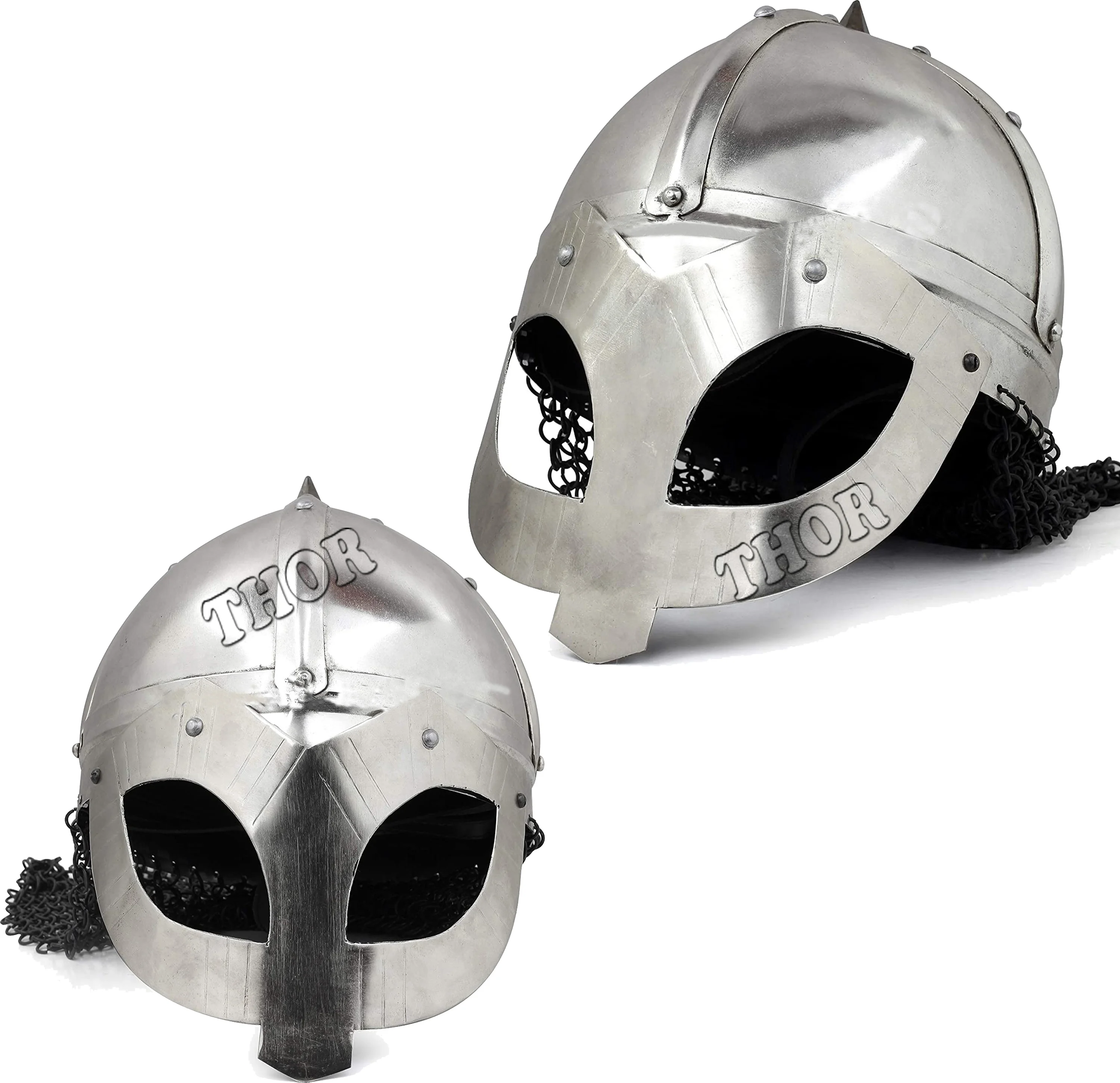 Средневековый Templar Warrior Helmet Crusader Knight Хэллоуин Armor греческий Стальной шлем хромированный полированный
