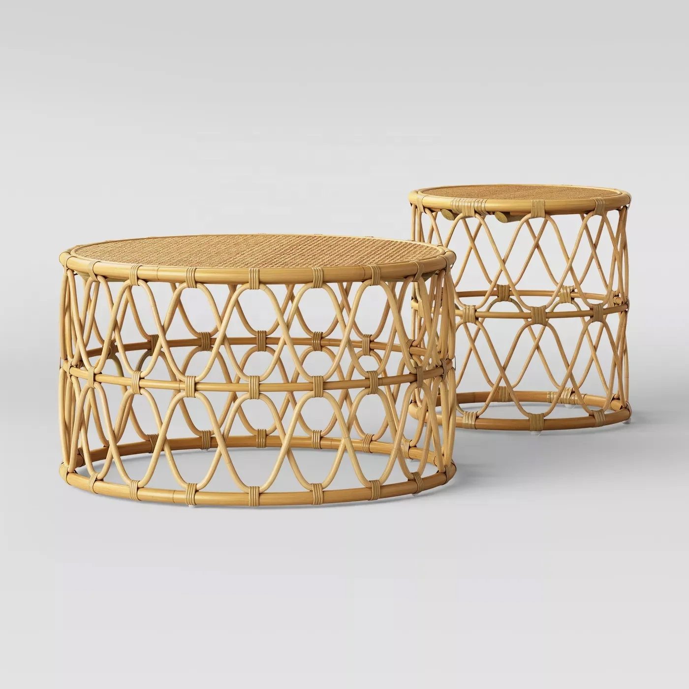 High quality best selling natural rattan bamboo coffee table round bamboo table from Vietnam