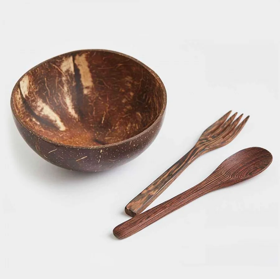VINAWOCO Coconut Bowl And Spoon Set Coconut Shell Bowl Coconut Bowl VietNam
