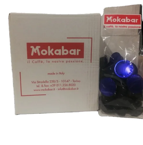 
MOKABAR Made In Italy Roasted 70% Robusta 30% Arabica Compatible capsules For Coffee Machine 