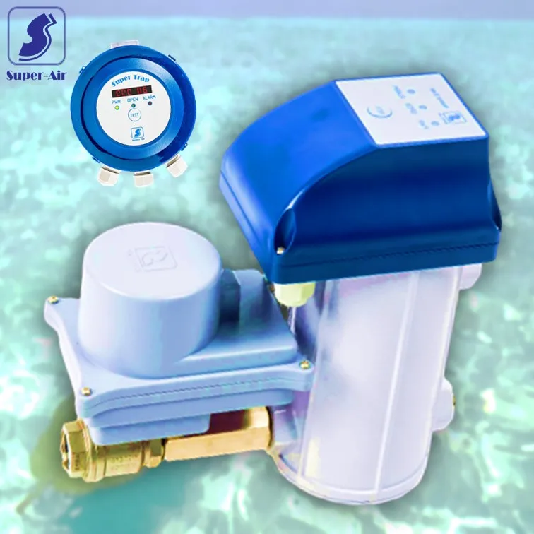 Super Trap Motorized Ball Valve Type Zero Air Loss Auto Condensate Drain with Counter for Air Compressor System