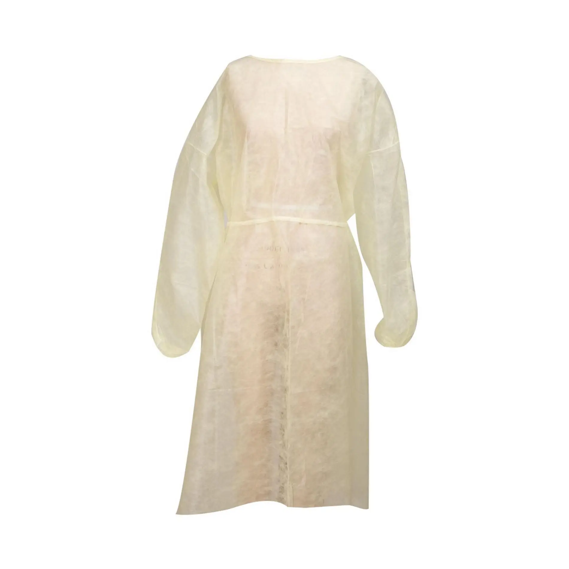 Открытая спина Защитная процедура платье McKesson один размер подходит для большинства желтый нестерильные одноразовые унисекс и Unisize