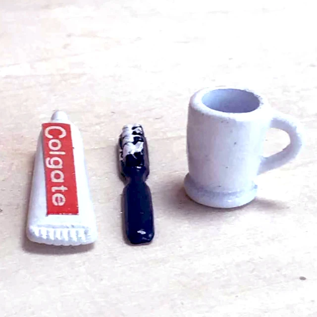
Miniatures Accessories Tooth Brush and Paste Set for Children DIY 