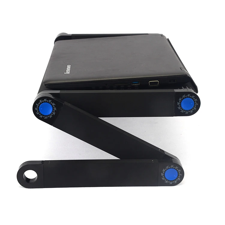 Hot sell modern office height adjustable Child study folding laptop desktop table two legs for sofa bed