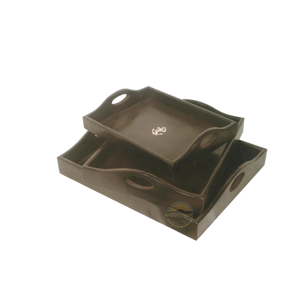 2022 New Simple Elegant Designed Hand Carved Wooden Tray Easy To Carry Wooden Trays With Handles Buy At Minimal Price