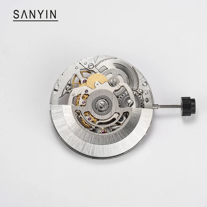 Custom OEM ETA2824 SW200 Movement Modified Watch Skeleton Power Reserve Automatic Watch Movement Parts Accessories