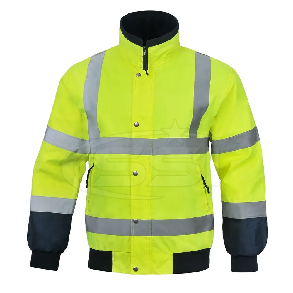 Зимняя мужская Светоотражающая рабочая одежда защитная куртка с высокой видимостью