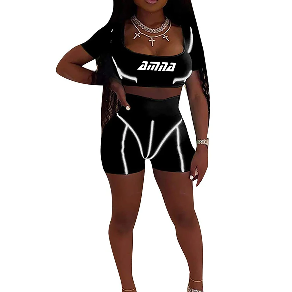  Женские спортивные костюмы тренировочные 3M светоотражающие для женщин с логотипом на заказ