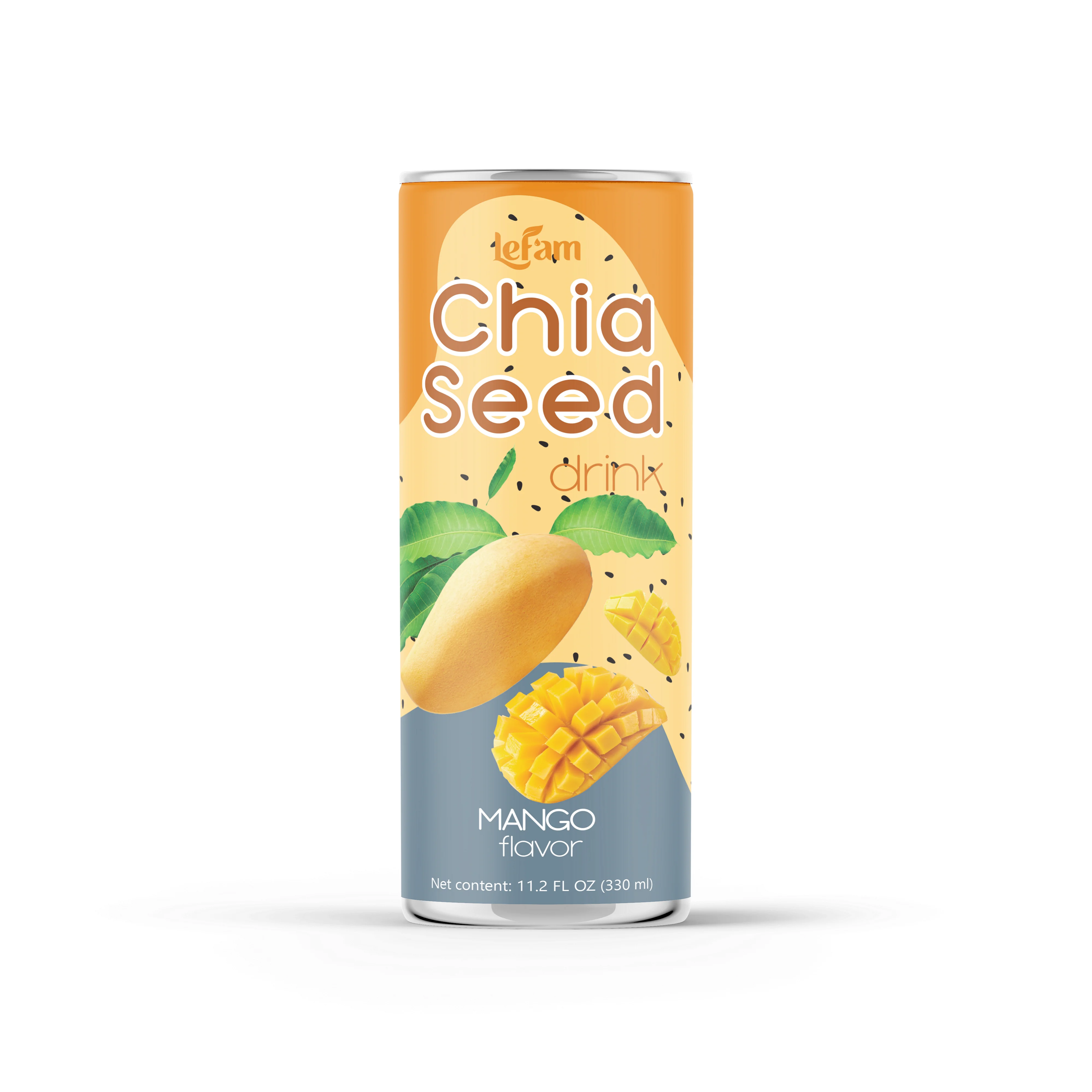 OEM Healthy Drink Chia Seed Drink Mango Juice Low MOQ Customized Formula Sugar Free WhatsApp 0084 96 345 2745