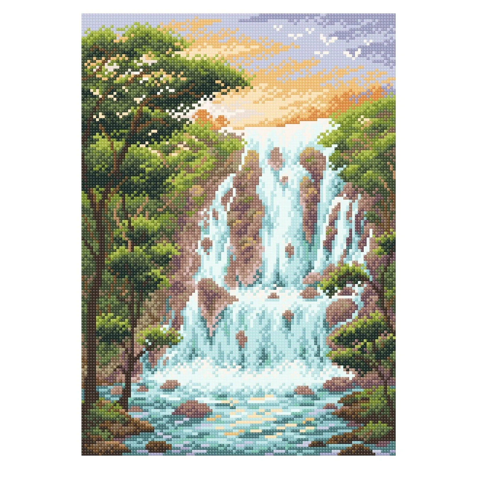Diamond painting diy diamond embroidery decorative wall art painting MC-083 Steep waterfall
