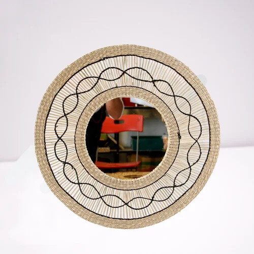  Качественное зеркало для спальни из ротанга морской травы гиацинта в европейском стиле подарочной коробке вьетнамский сувенир