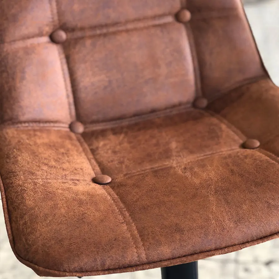 Промышленное кожаное барное кресло с регулируемой высотой для пабов