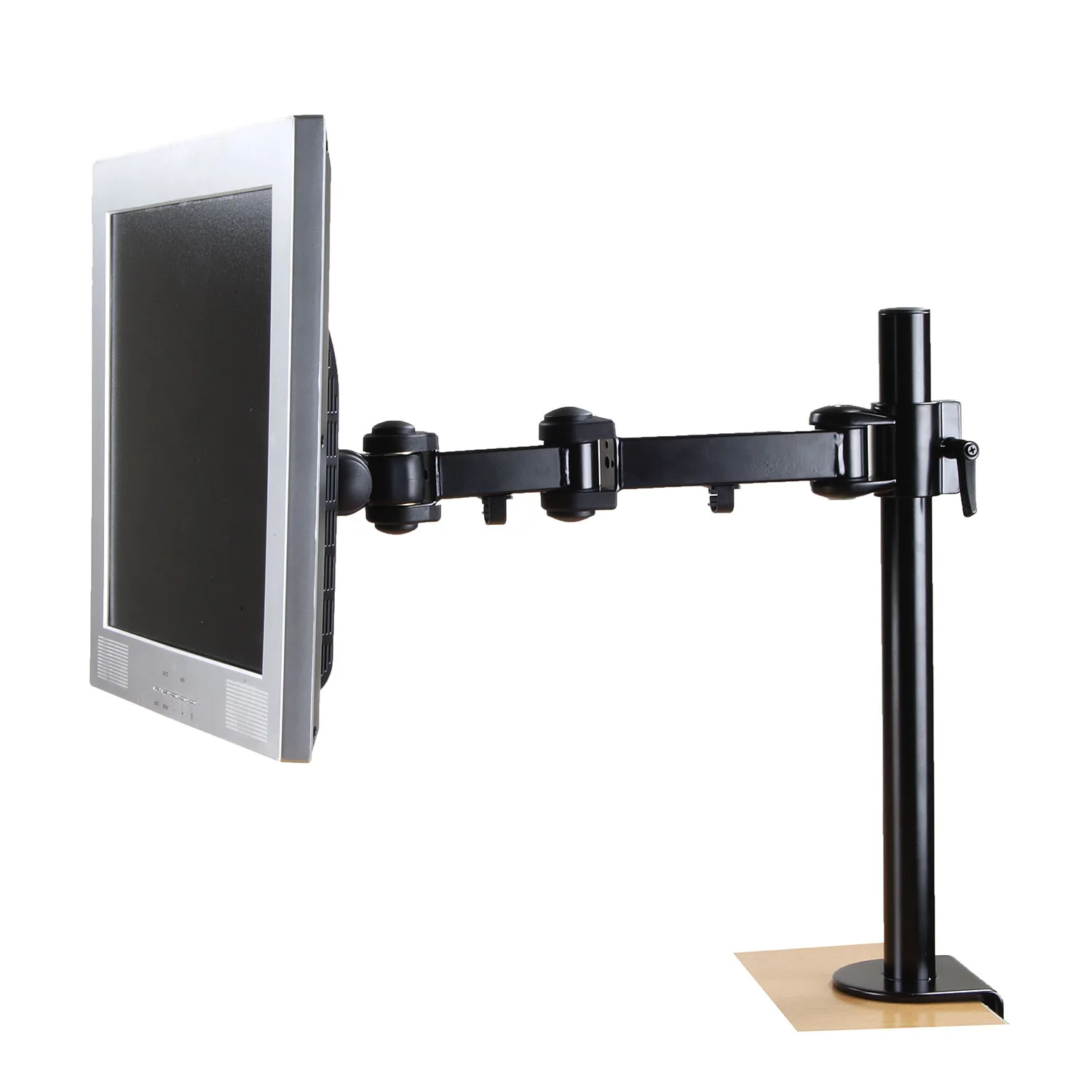 Adjustable Height Tilting Swiveling Rotation LCD Monitor Desktop Mount Bracket Desk C Clamp for Office & School Supplies