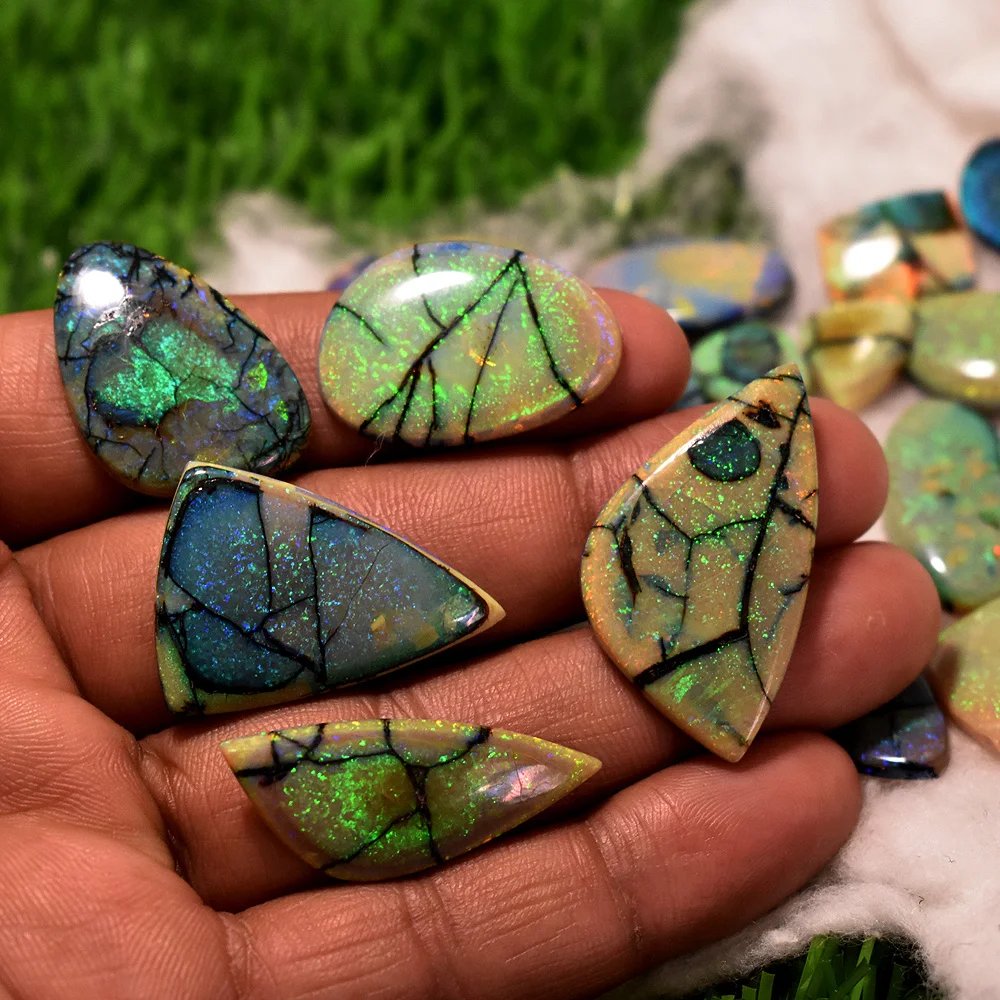 
Monarch Opal Gemstone Wholesale Lot Sterling Opal Cabochon Lab Created Opal Australia Monarch Bright 