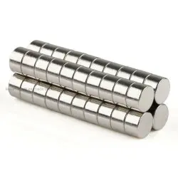 Neodymium Disc Shaped  Magnets  5x10 N35  / Round Magnets / Silver Magnets