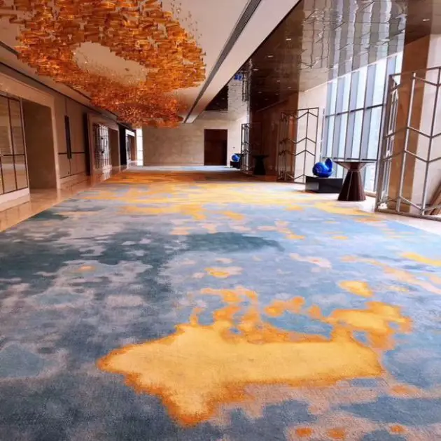 handmade rug hand tufted rugs of high-end luxury hotel room corridor restaurant
