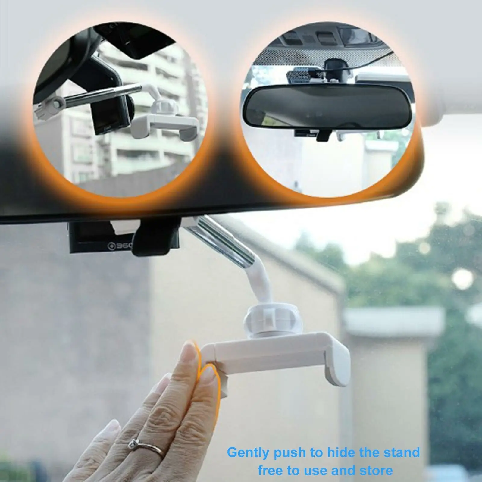 Новое поступление гибкий держатель для мобильного телефона на зеркало заднего вида с углом обзора 360 градусов автомобильный