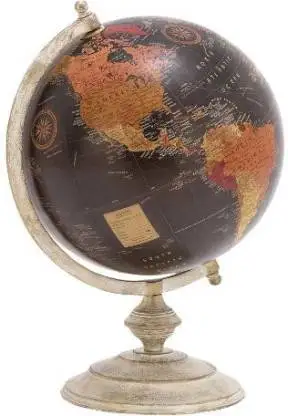 Rustic Metal Decorative Desktop World Globe World Globe Antique Decorative Desktop Globe Rotating Earth