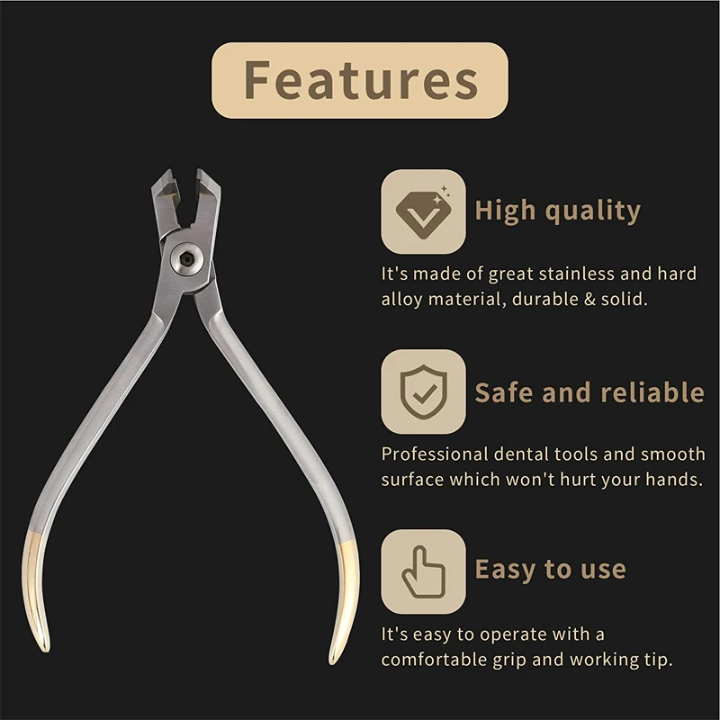 
End Cut Plier Hold & Cut Hard and Soft Wire Orthodontic Cutter Dental Surgical Instrument Tool 
