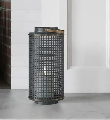 Черный металлический сетчатый дизайн фонарь классический стиль для внутреннего и наружного украшения дома сада элегантное осветительное решение