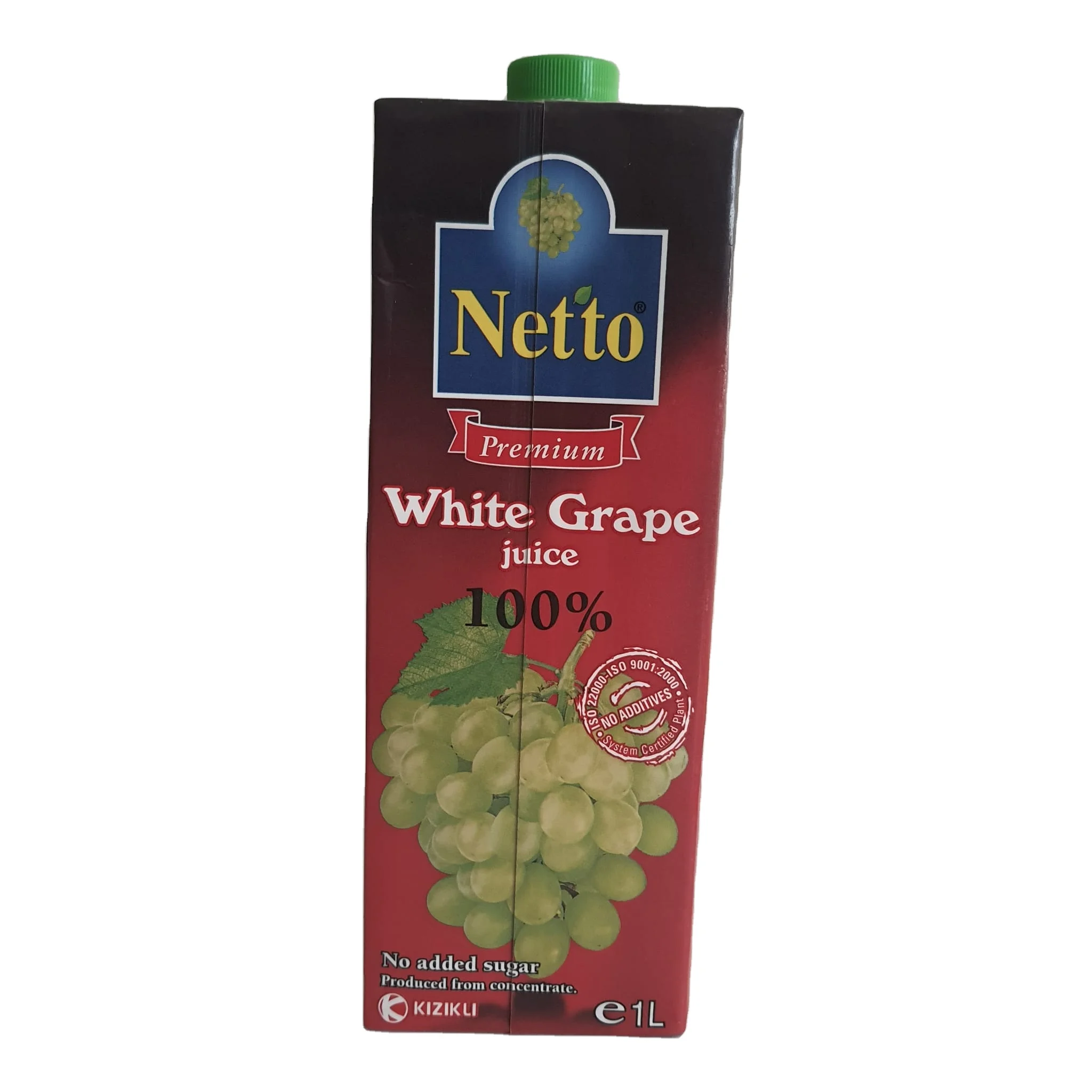 100% белый виноградный фруктовый сок NETTO Премиум в 1000 мл в асептической упаковке
