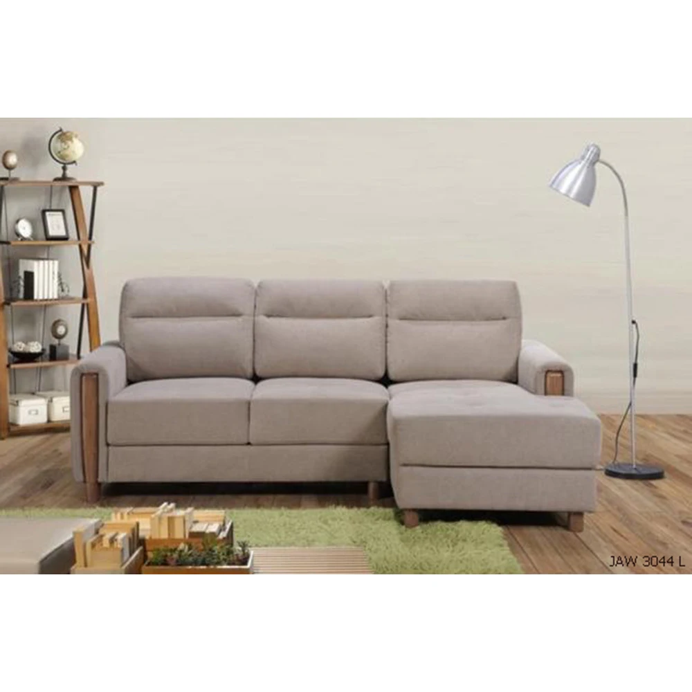 Sofa JAW 3044 L B Living Room Modern Home Furniture Leather Fabric High Comfort Lumber Support L-Shape Malaysia
