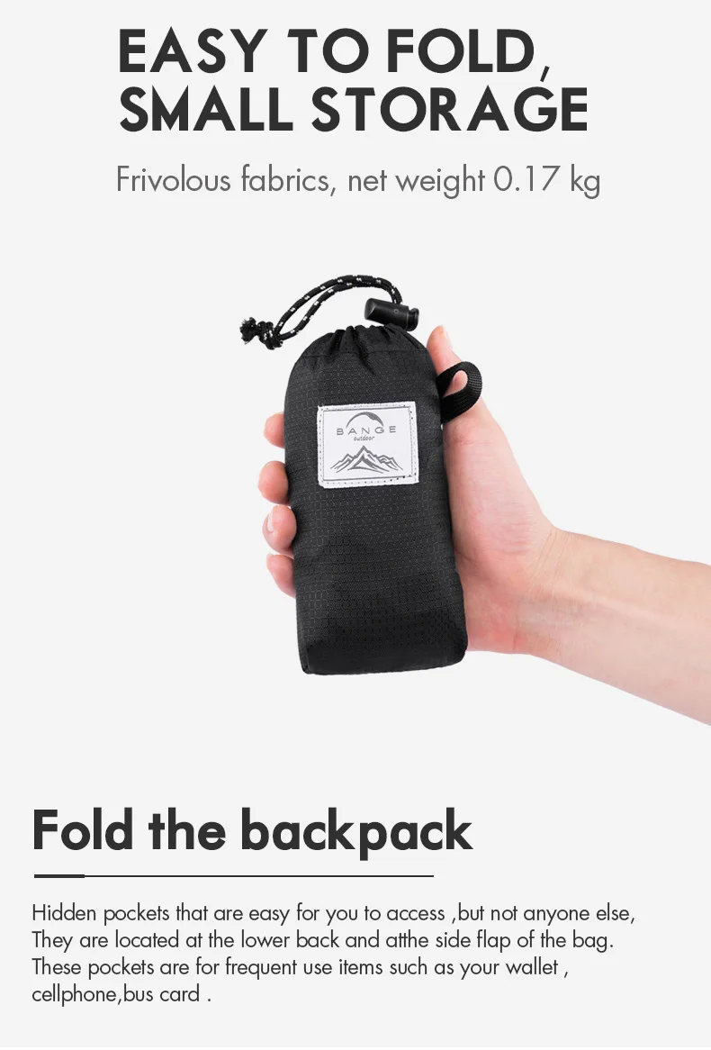 Factory cheap light foldable backpack men nylon black men boys bag fashion sports waterproof custom laptop backpack